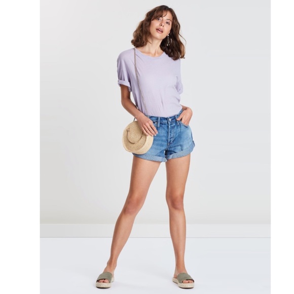 Light Blue Boyish Denim Shorts - Picture 3 of 3